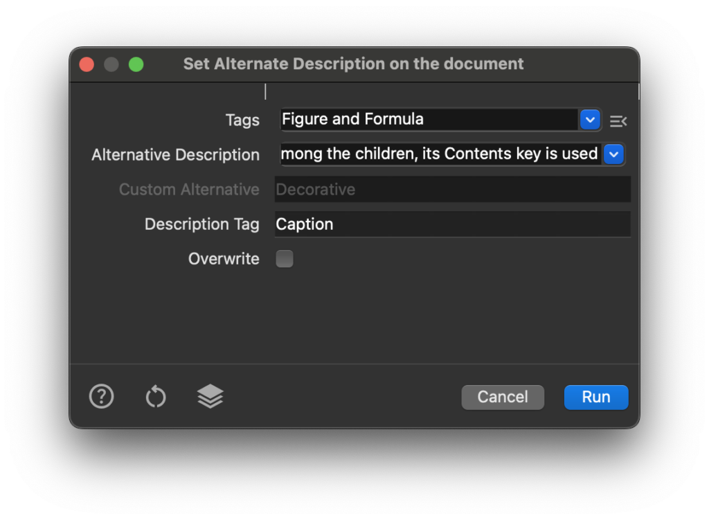 Добавление альтернативного описания в PDFix Desktop