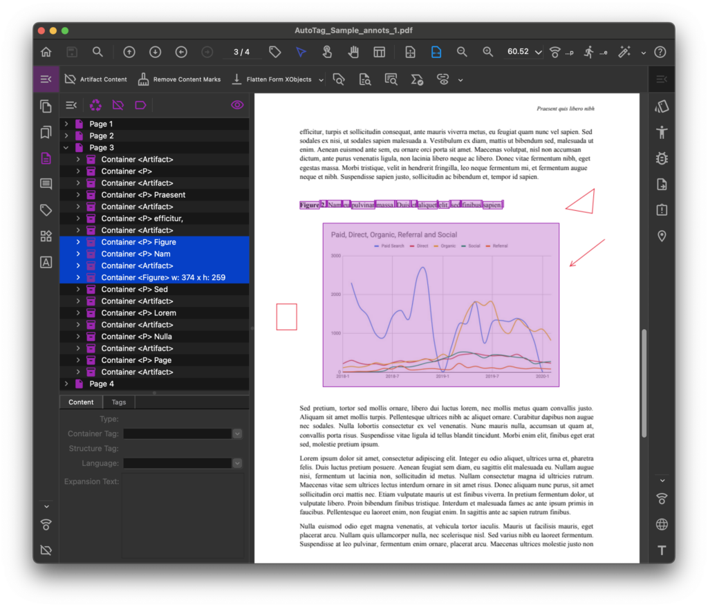 Панель Content PDFix Desktop