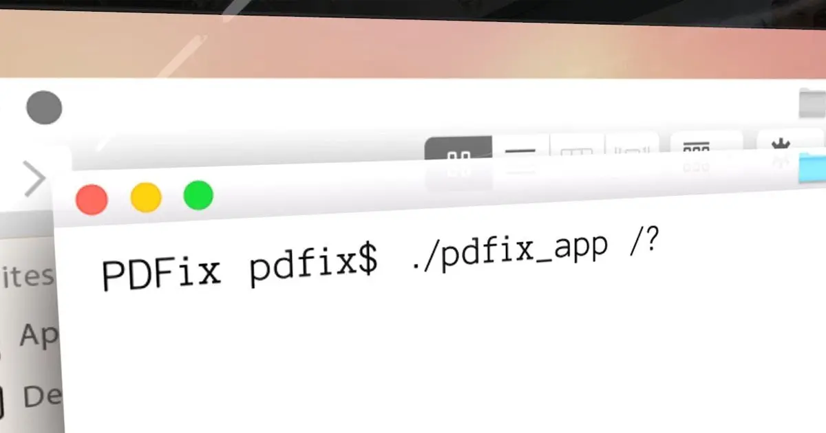Командная строка PDFix SDK с запуском pdfix_app