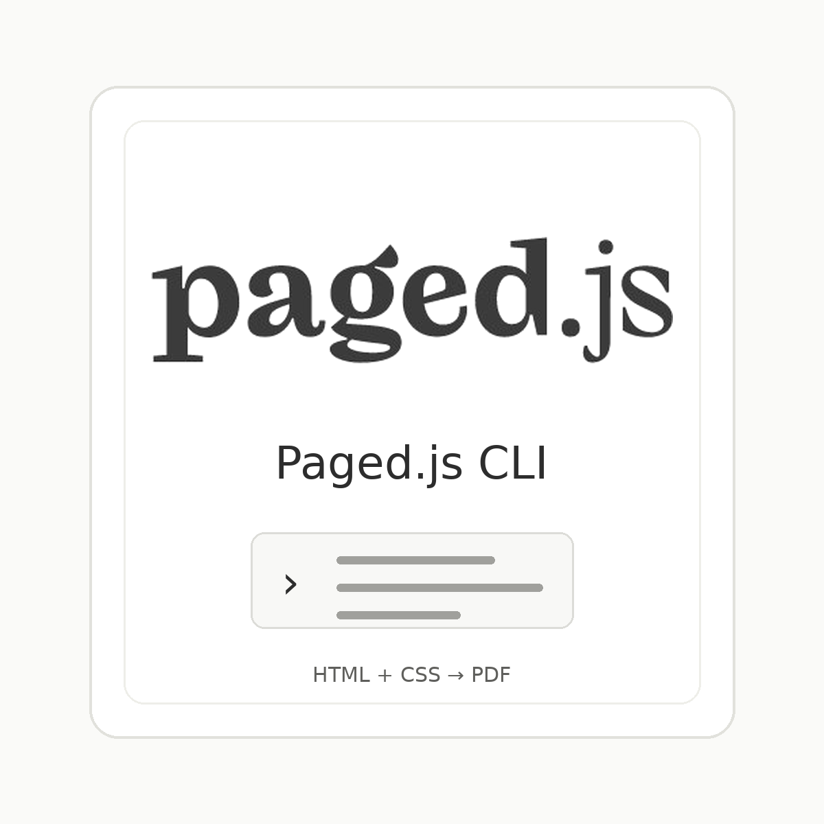 Paged.js CLI