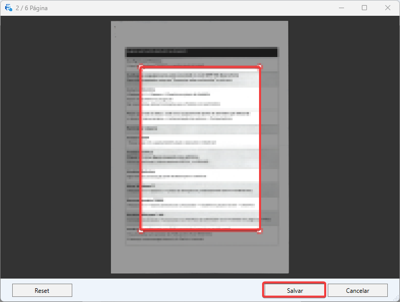 Интерфейс PaperStream ClickScan: обрезка