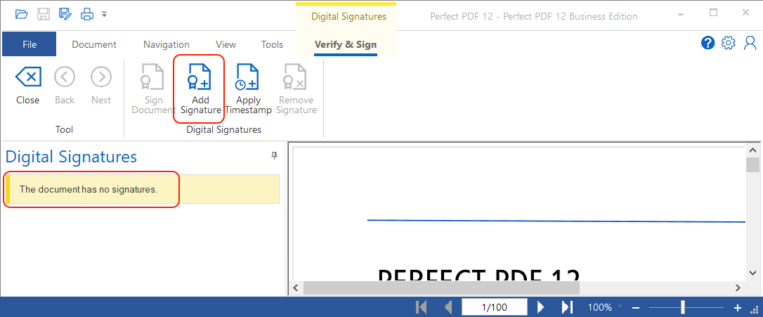 Команды цифровых подписей Perfect PDF