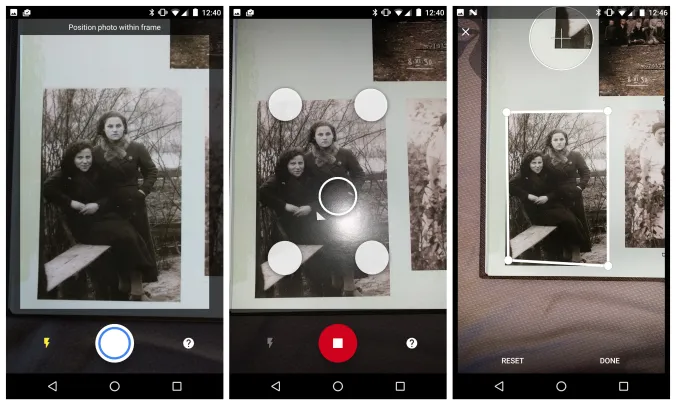 Последовательность захвата и ручной коррекции углов PhotoScan