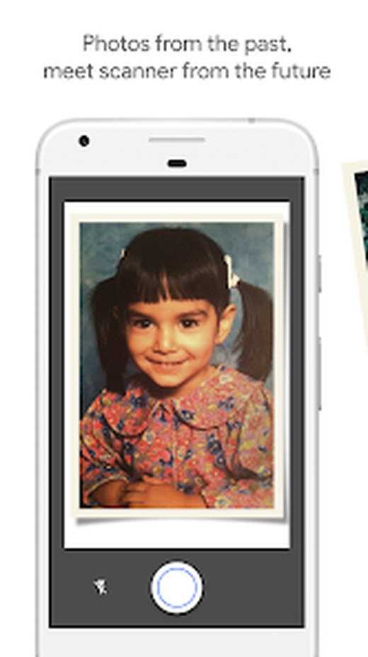 Официальный экран PhotoScan с печатной фотографией в рамке камеры