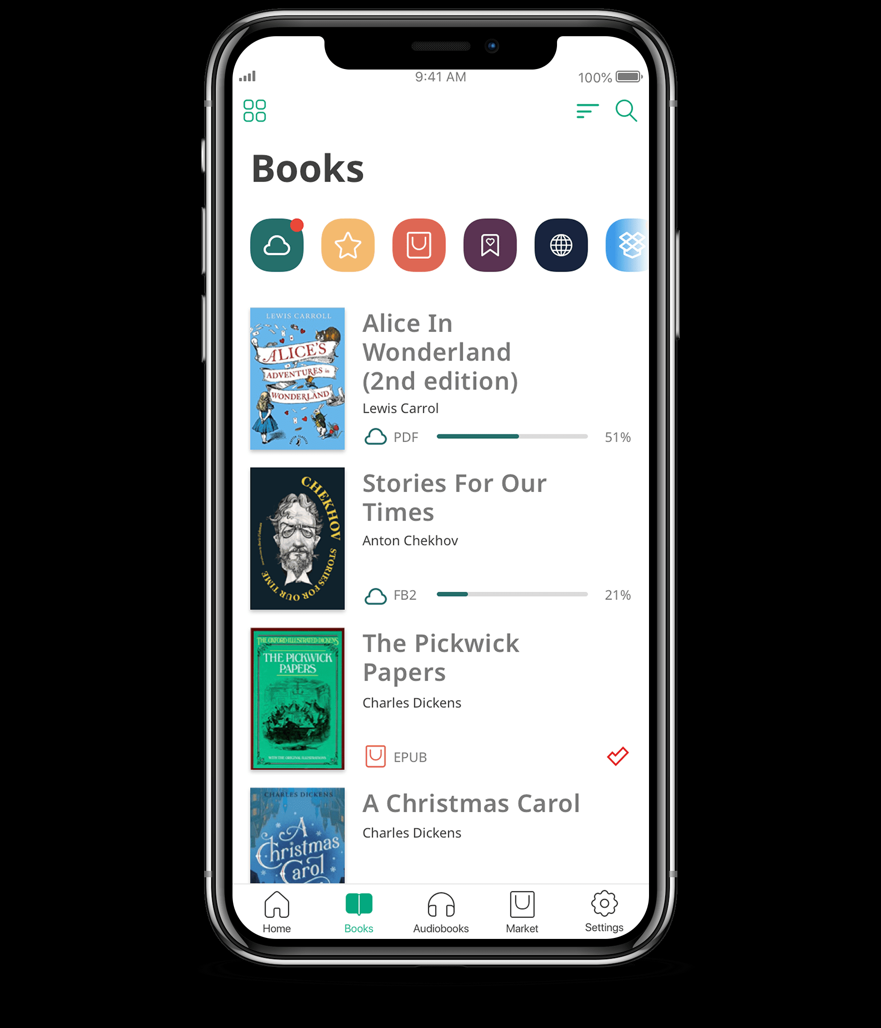 Современная библиотека PocketBook Reader с облачными книгами и прогрессом