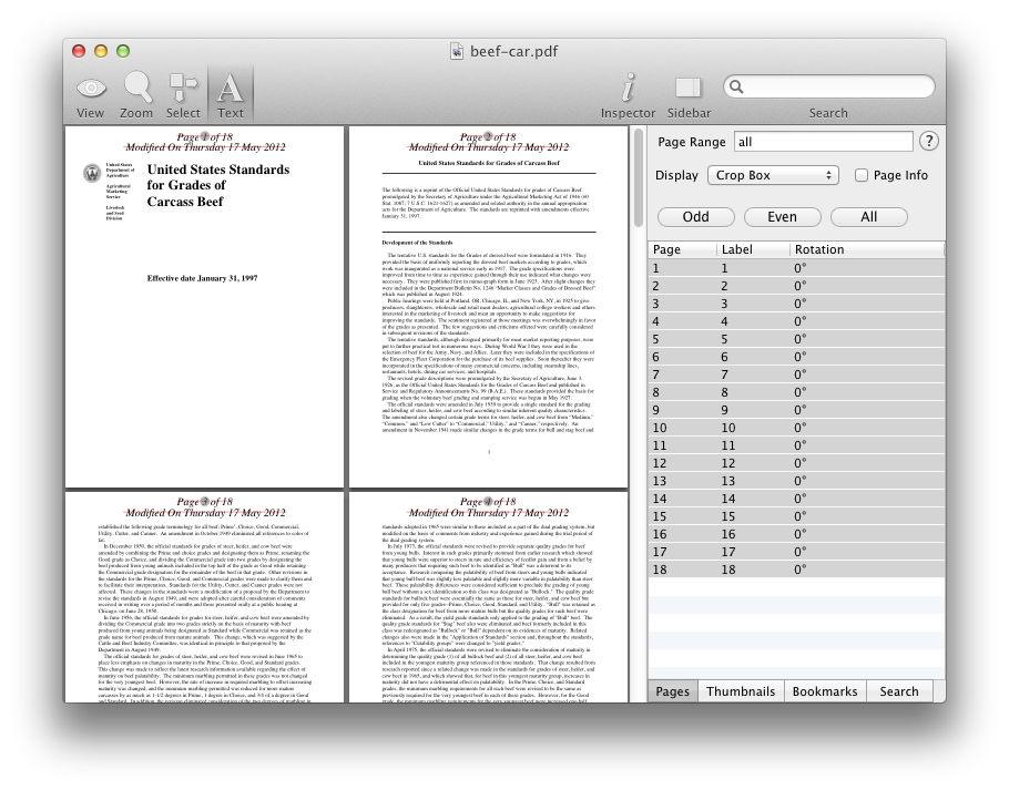 Многостраничный вид Proview PDF Editor и панель Pages
