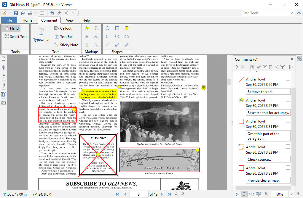 Инструменты аннотирования в Qoppa PDF Studio Viewer на открытом PDF