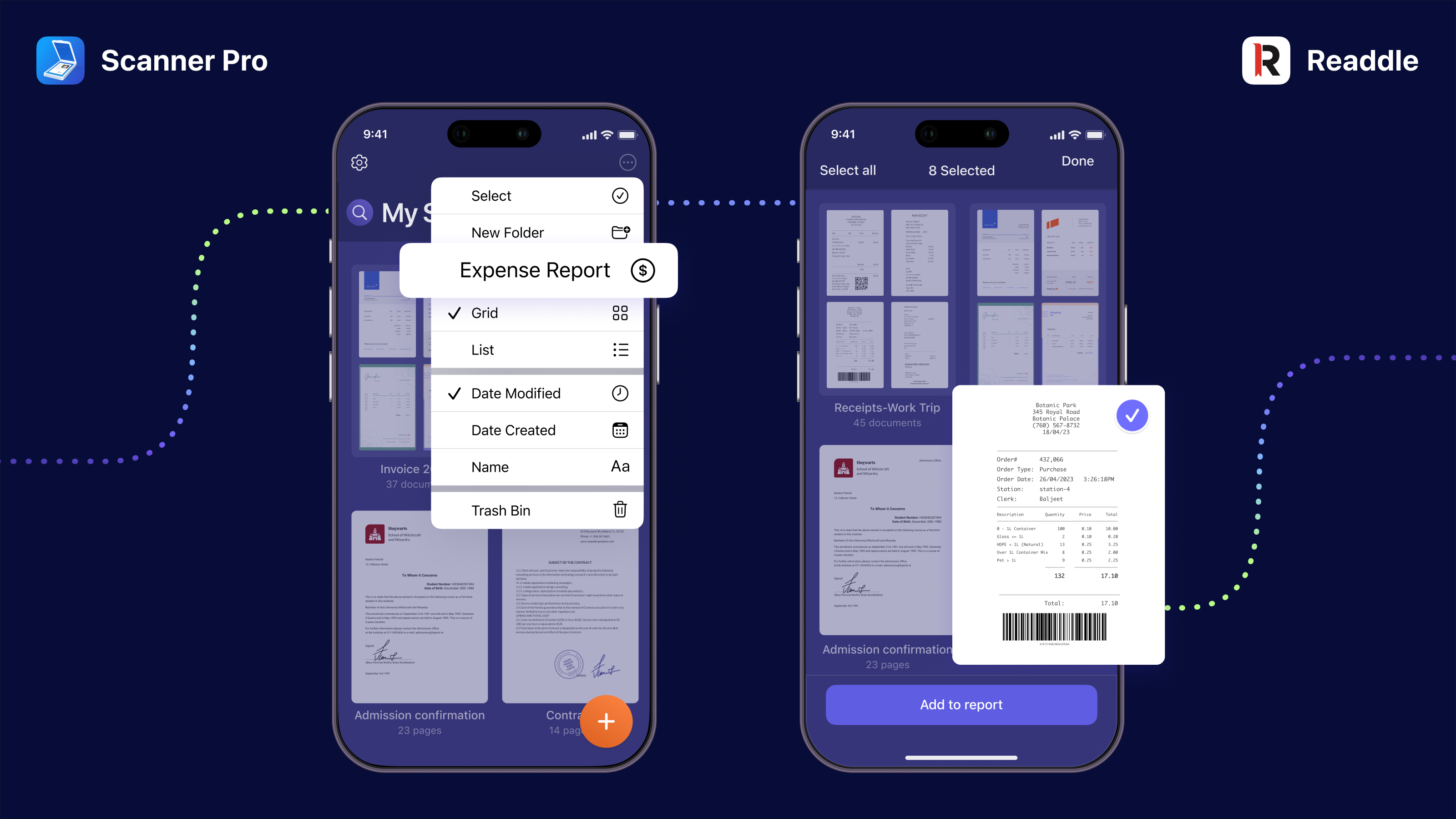 Создание отчёта по расходам в Scanner Pro
