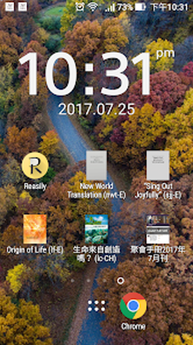 Ярлыки отдельных книг Reasily на домашнем экране Android