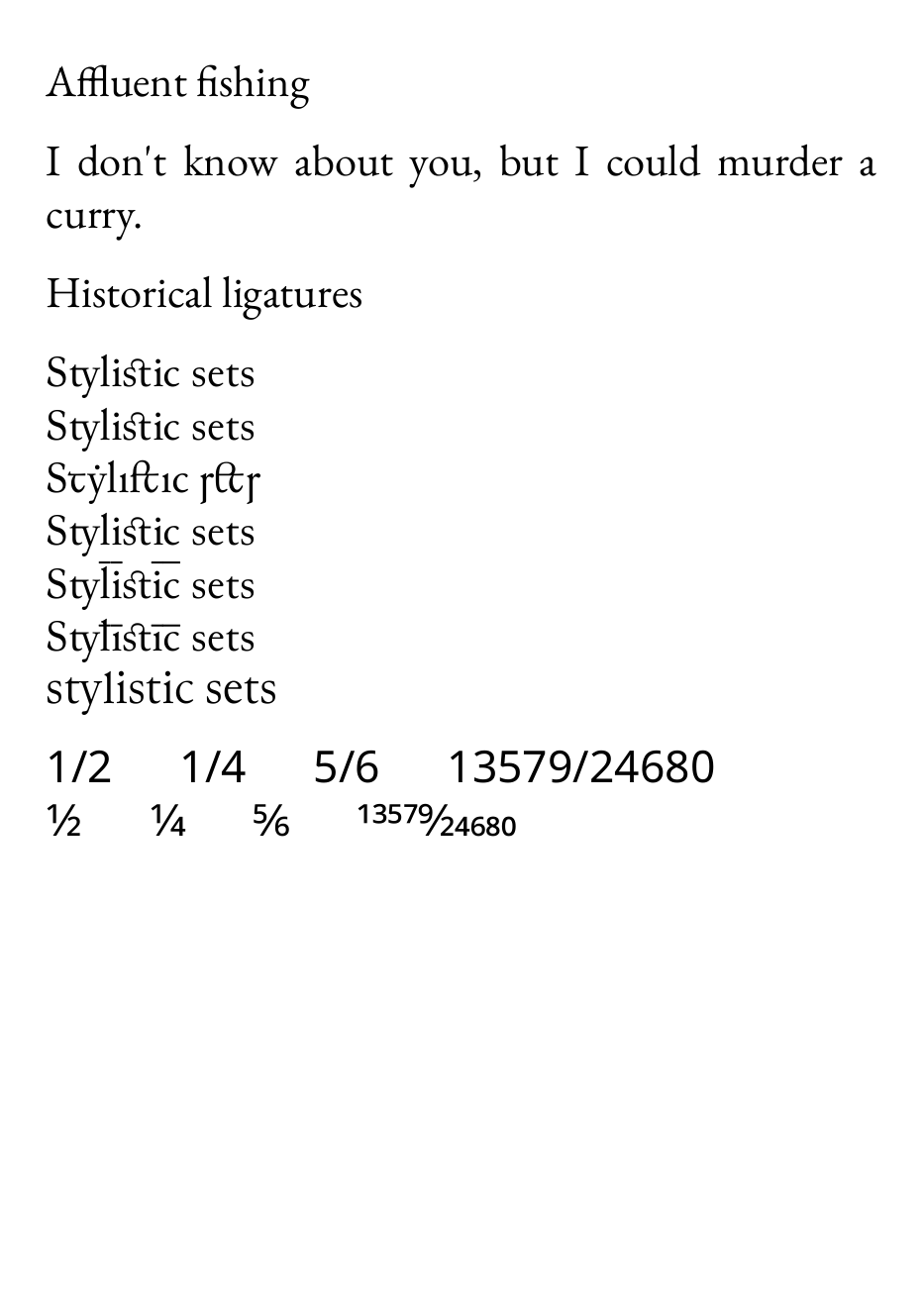 OpenType-лигатуры и числовые формы в SILE