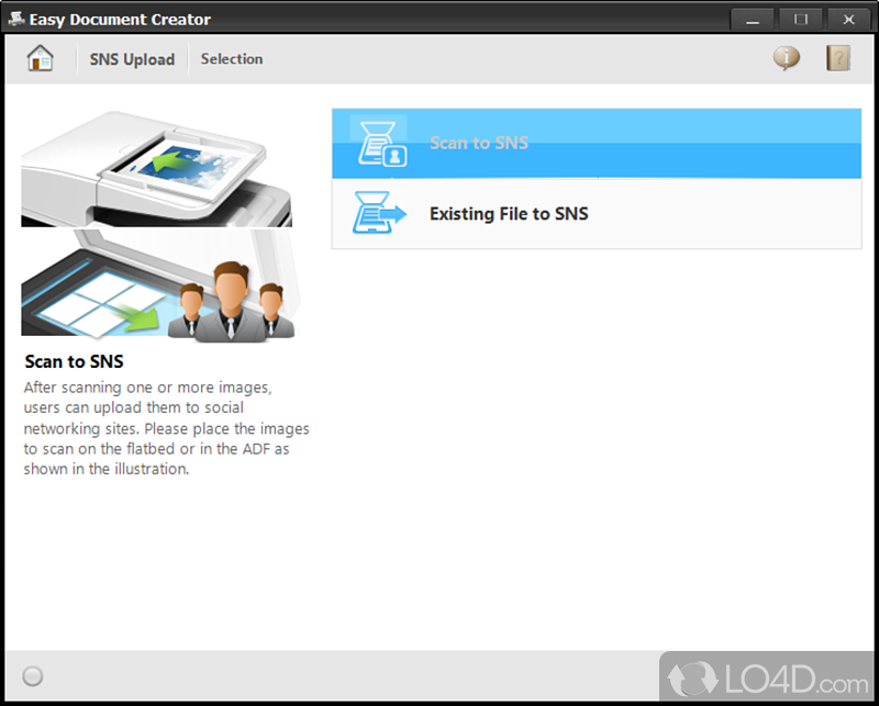 Модуль SNS Upload в Samsung Easy Document Creator 1.x