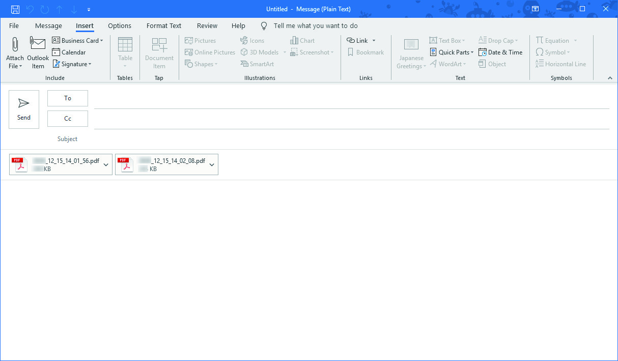 Прикрепление результата ScanSnap Folder