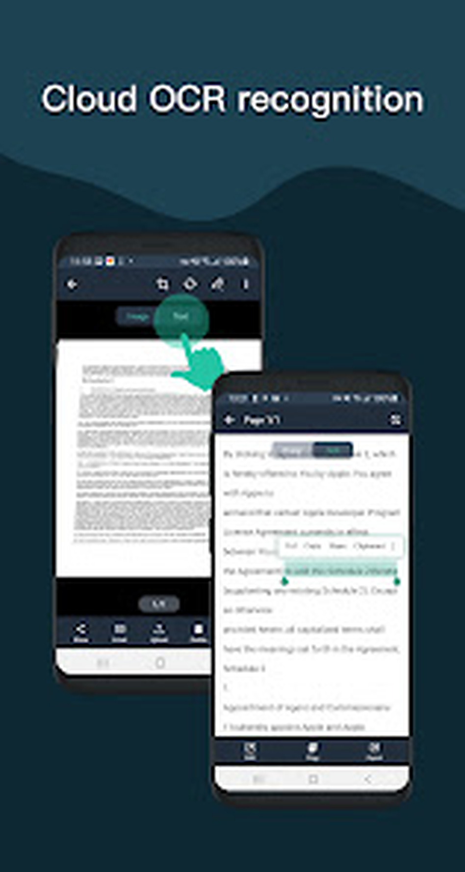 Simple Scanner: облачное OCR и экран распознанного текста