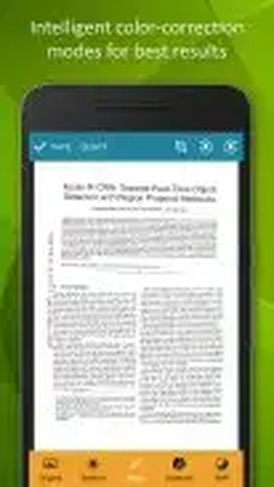 Экран выбора режимов цветовой коррекции