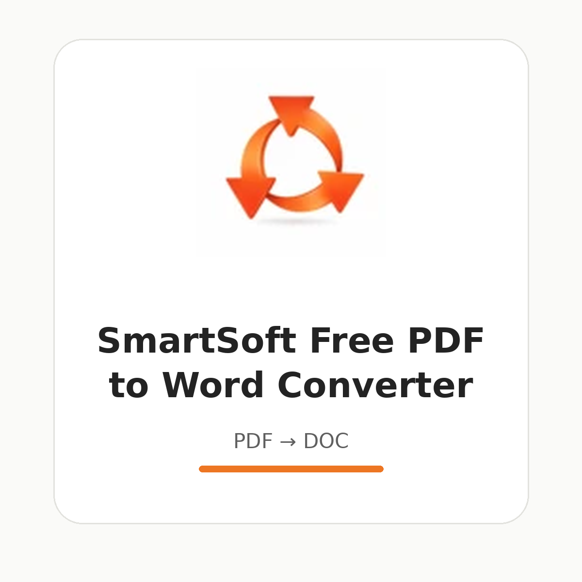 SmartSoft Free PDF to Word Converter