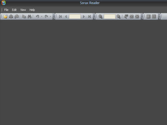 Sorax PDF Reader: главное окно без открытого документа