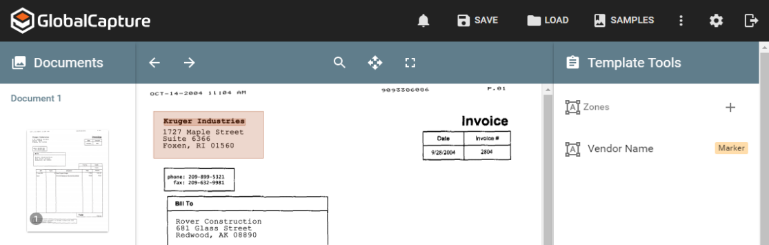 Marker Zone в Template Designer