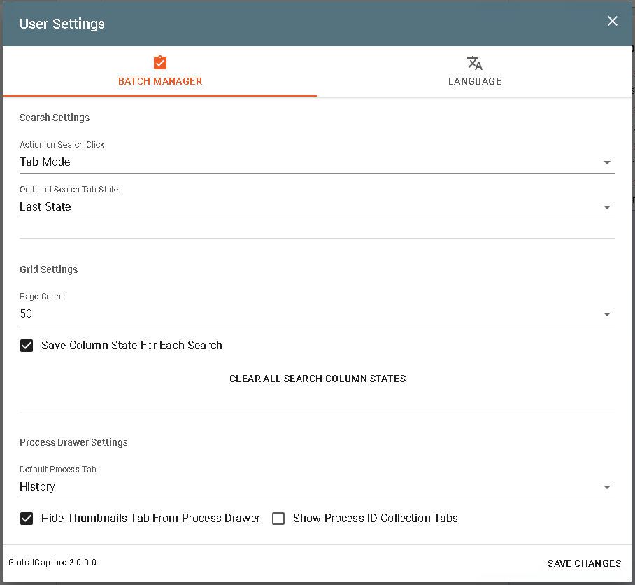 Пользовательские параметры Batch Manager