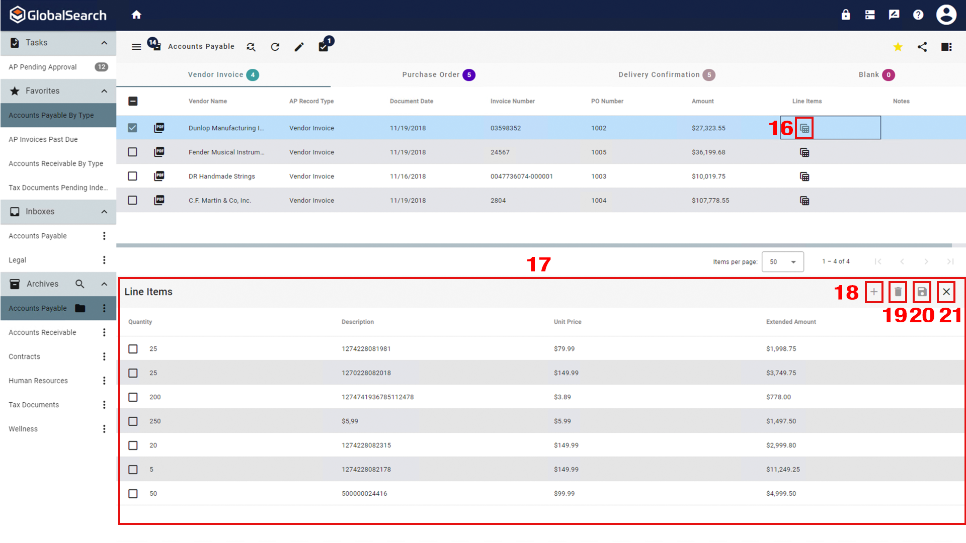 Результаты GlobalSearch с табличными индексными данными