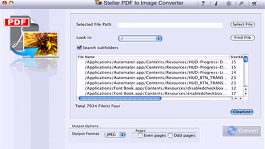 Интерфейс Stellar Converter for PDF