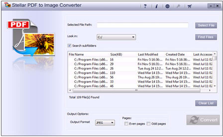 Интерфейс Stellar Converter for PDF
