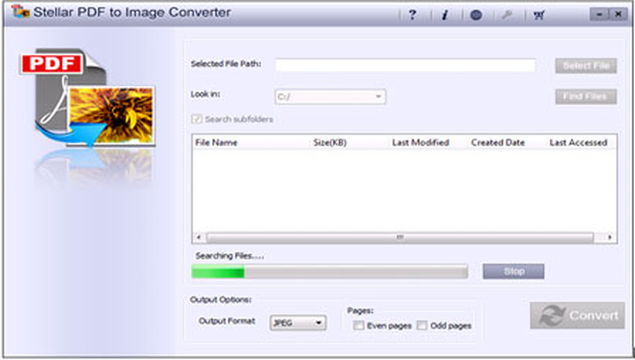 Интерфейс Stellar Converter for PDF