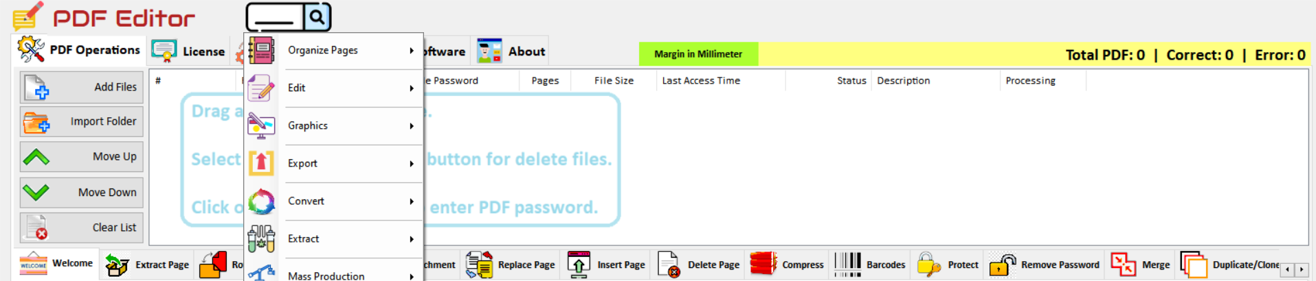 Меню полиграфического спуска Super PDF Editor