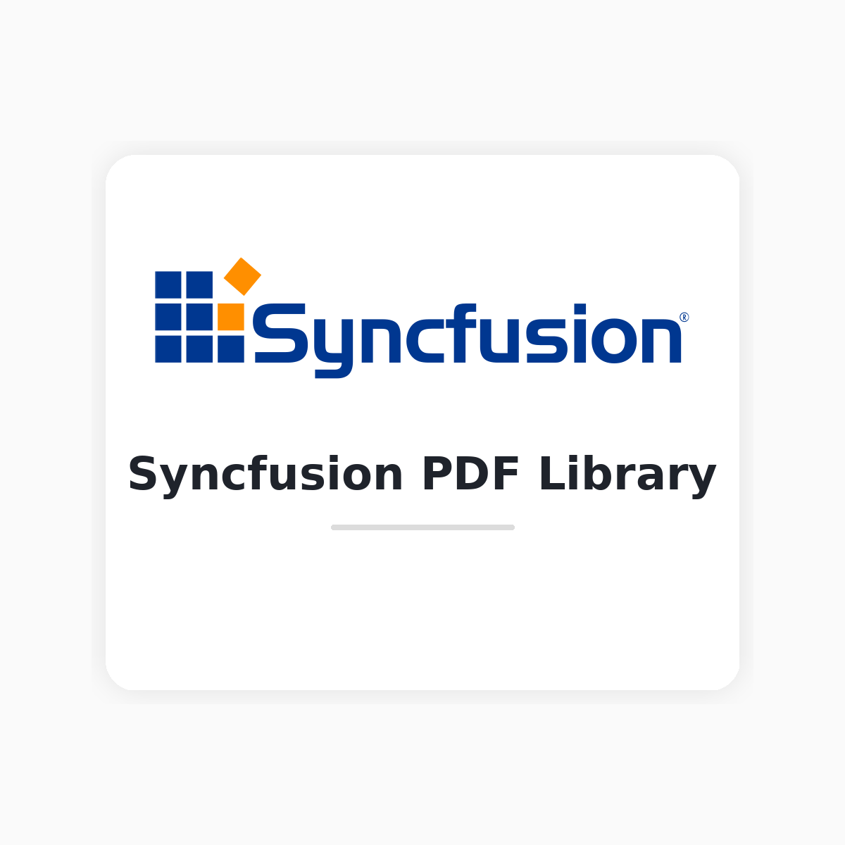 Syncfusion PDF Library