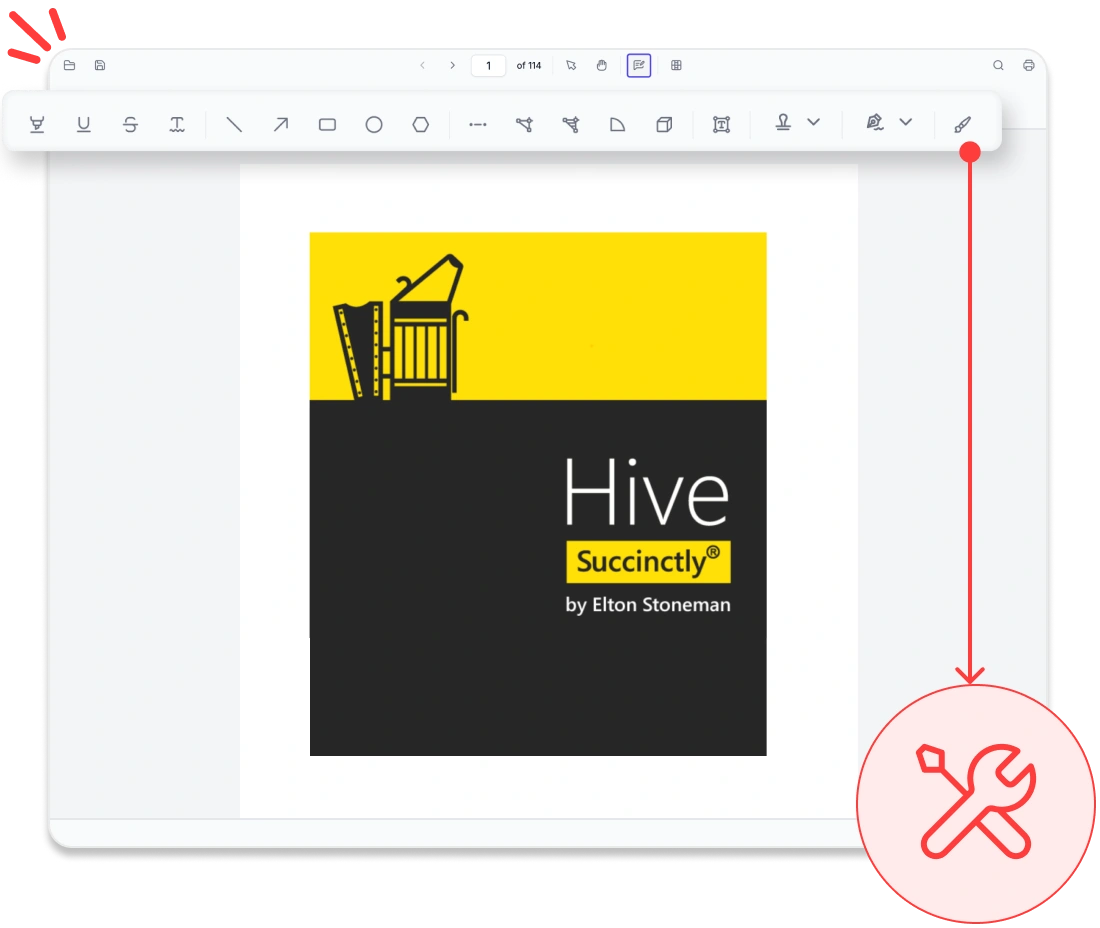 Панель аннотаций Syncfusion PDF Viewer