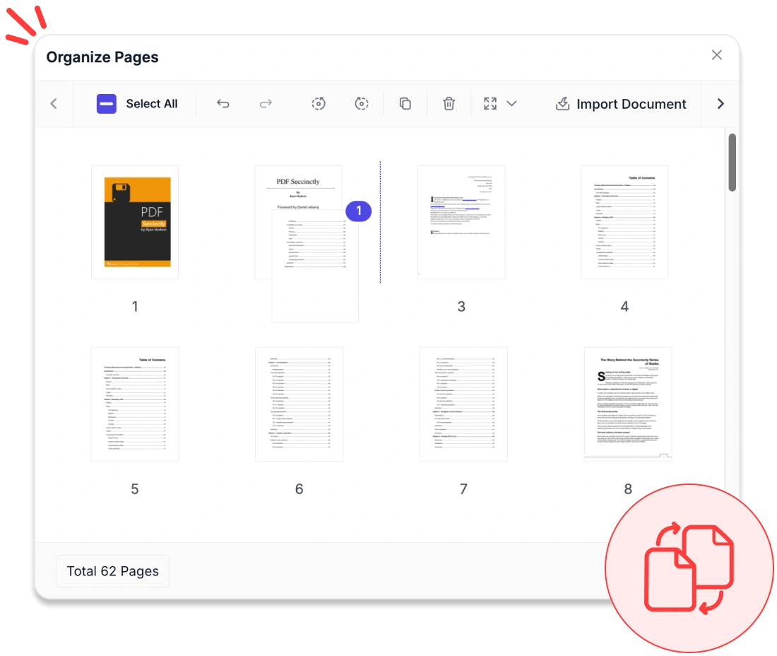 Организация страниц в Syncfusion PDF Viewer