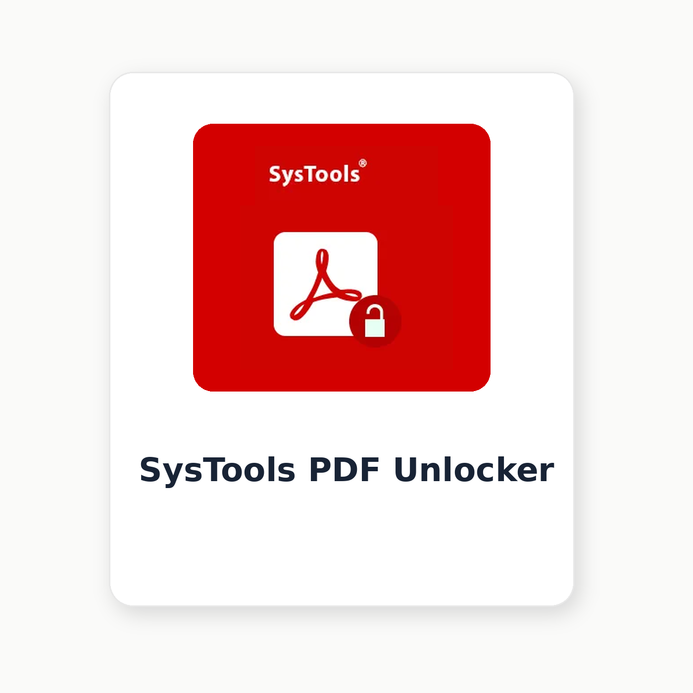 SysTools PDF Unlocker