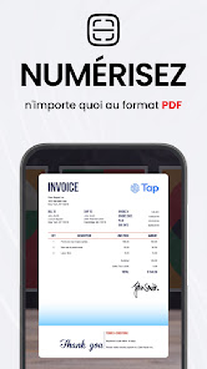 Сканирование бумажного документа в TapScanner