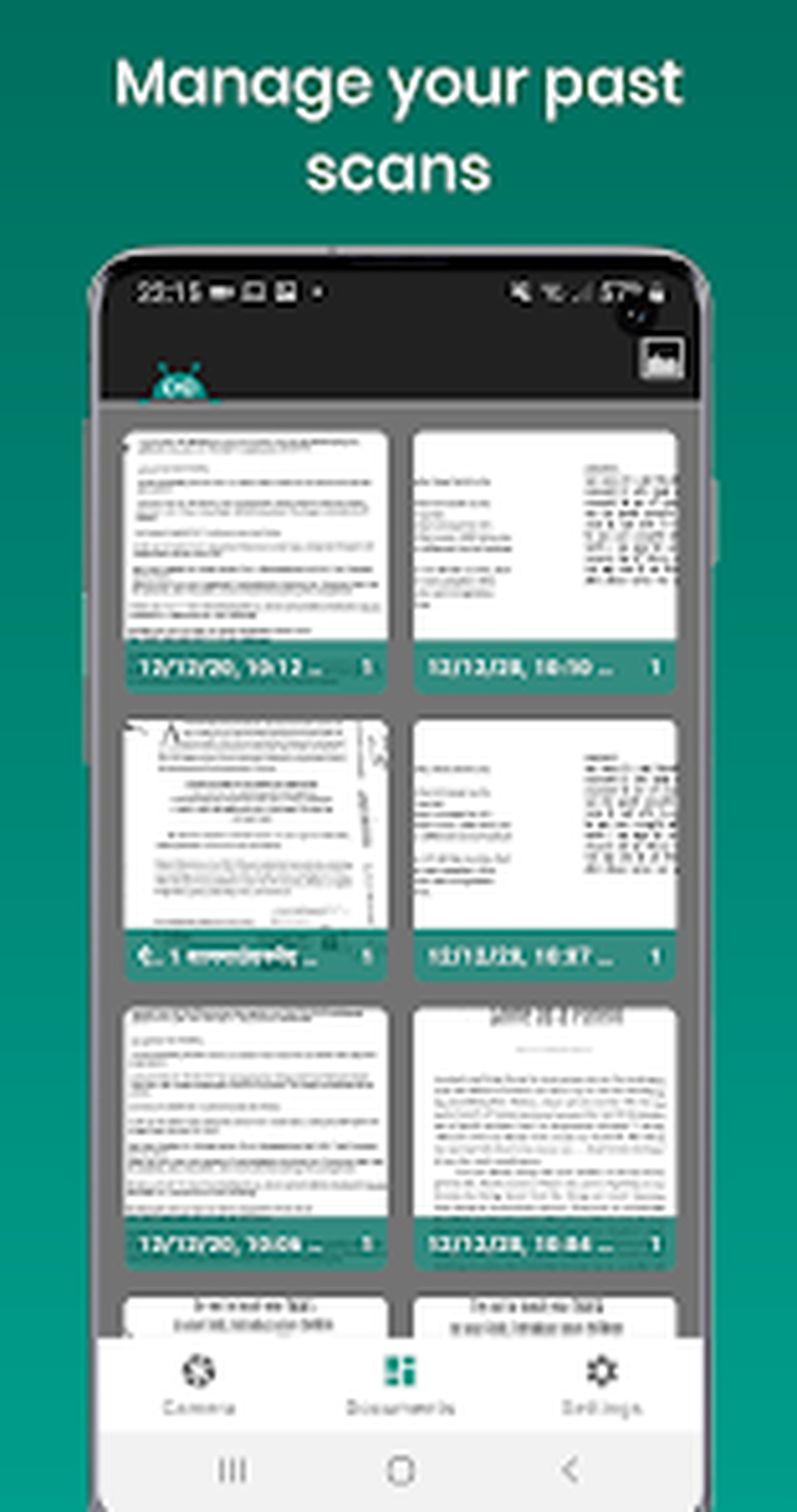 Библиотека сохранённых сканов в Text Fairy