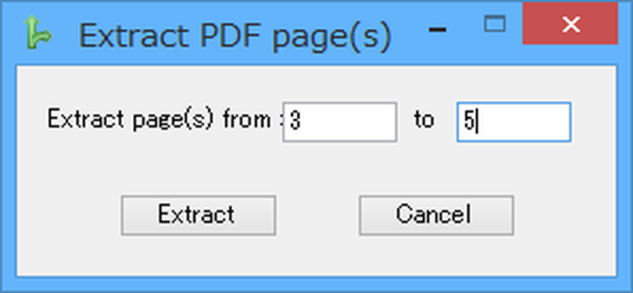 Диалог извлечения страниц в UnityPDF