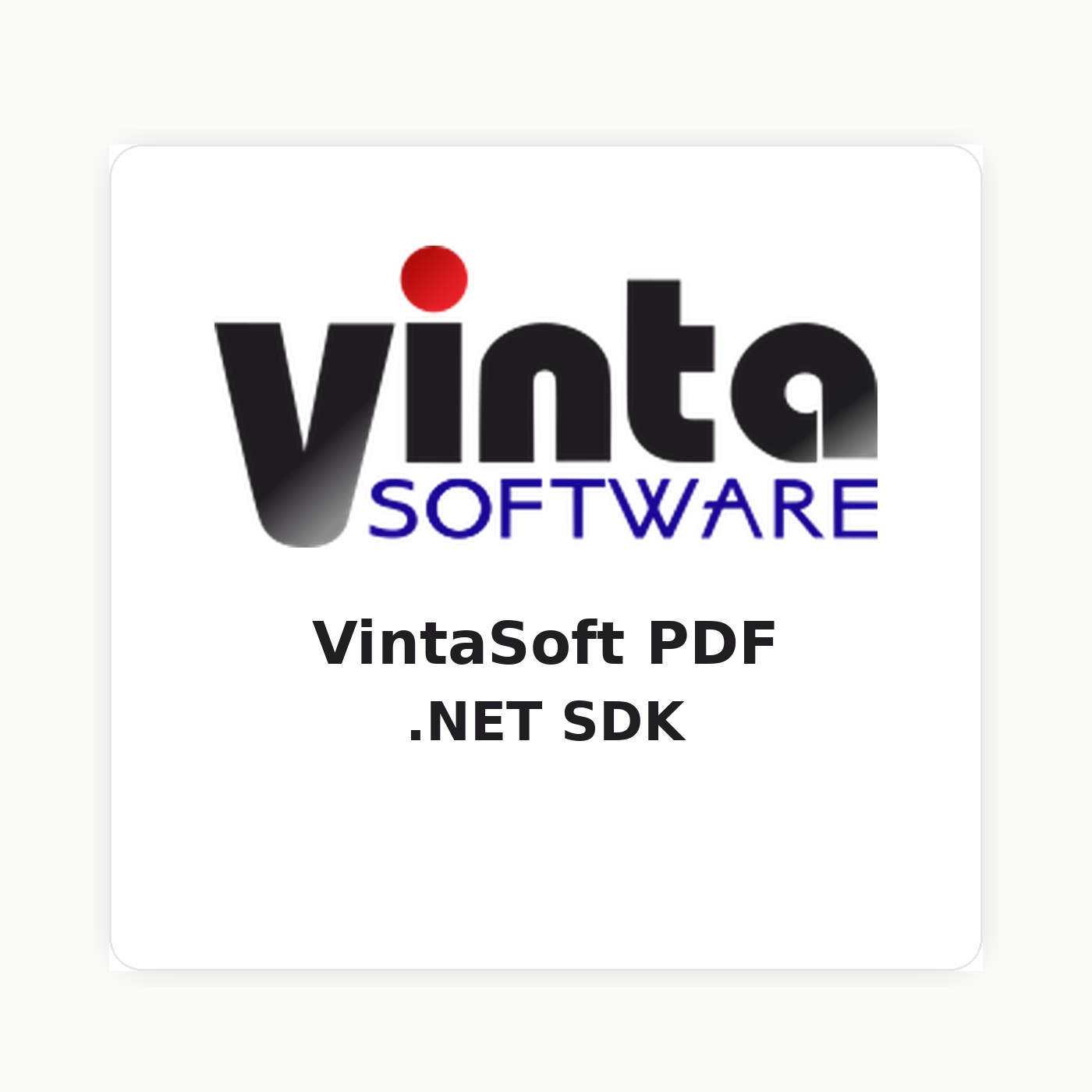 VintaSoft PDF .NET SDK
