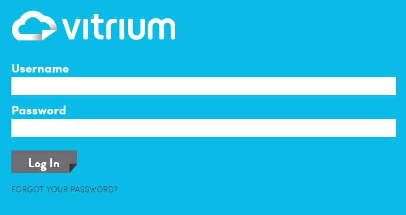 Экран входа в административную область Vitrium Security