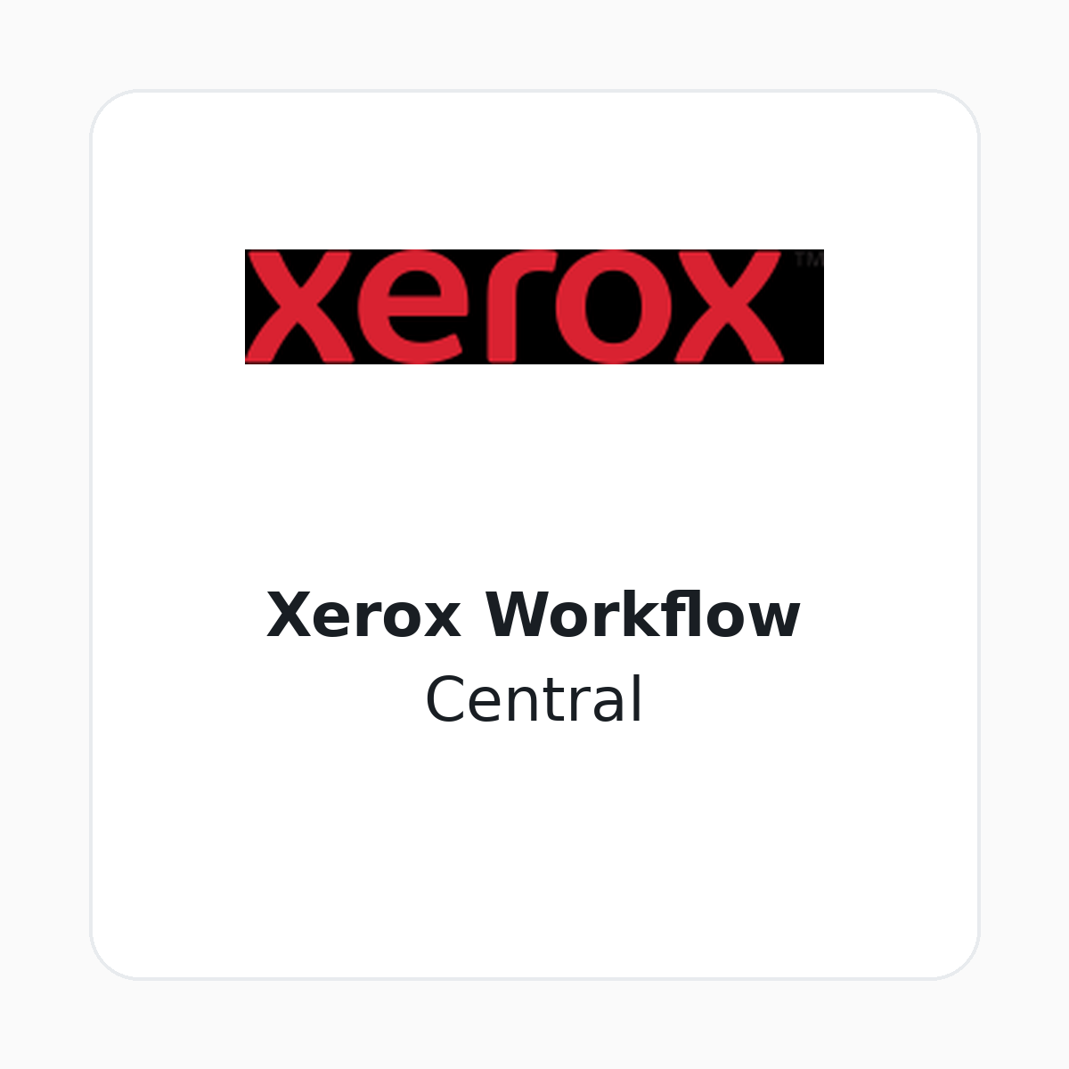 Xerox Workflow Central