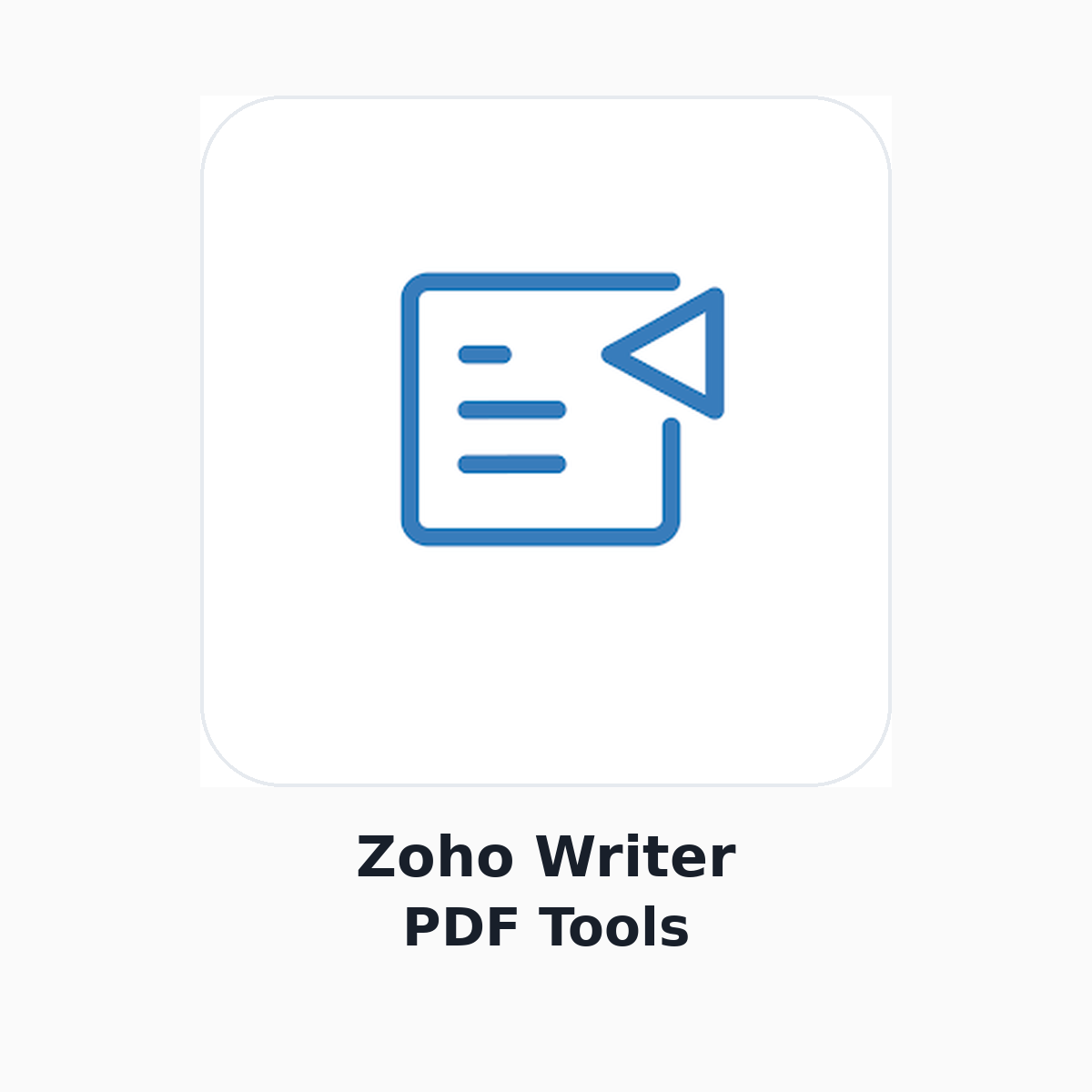 Zoho Writer PDF Tools