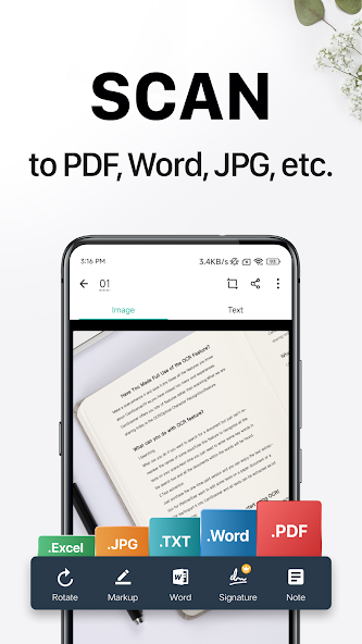 Экспорт документа в CamScanner