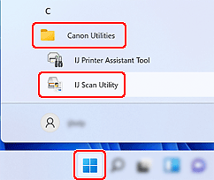 Главное окно Canon IJ Scan Utility