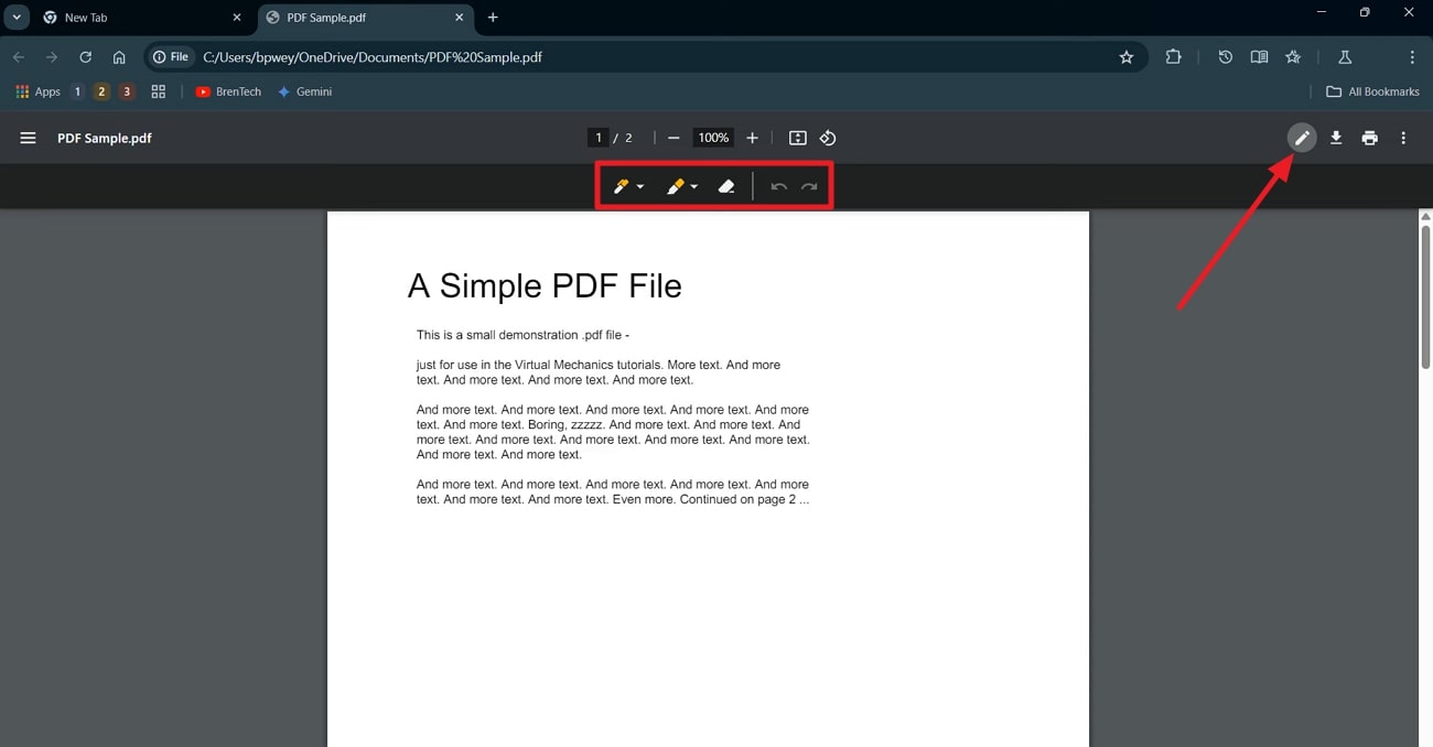 Скриншот Chromium PDF Viewer: annotate a pdf file 1
