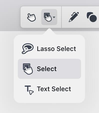 Выбор Select, Lasso Select и Text Select в Drawboard PDF
