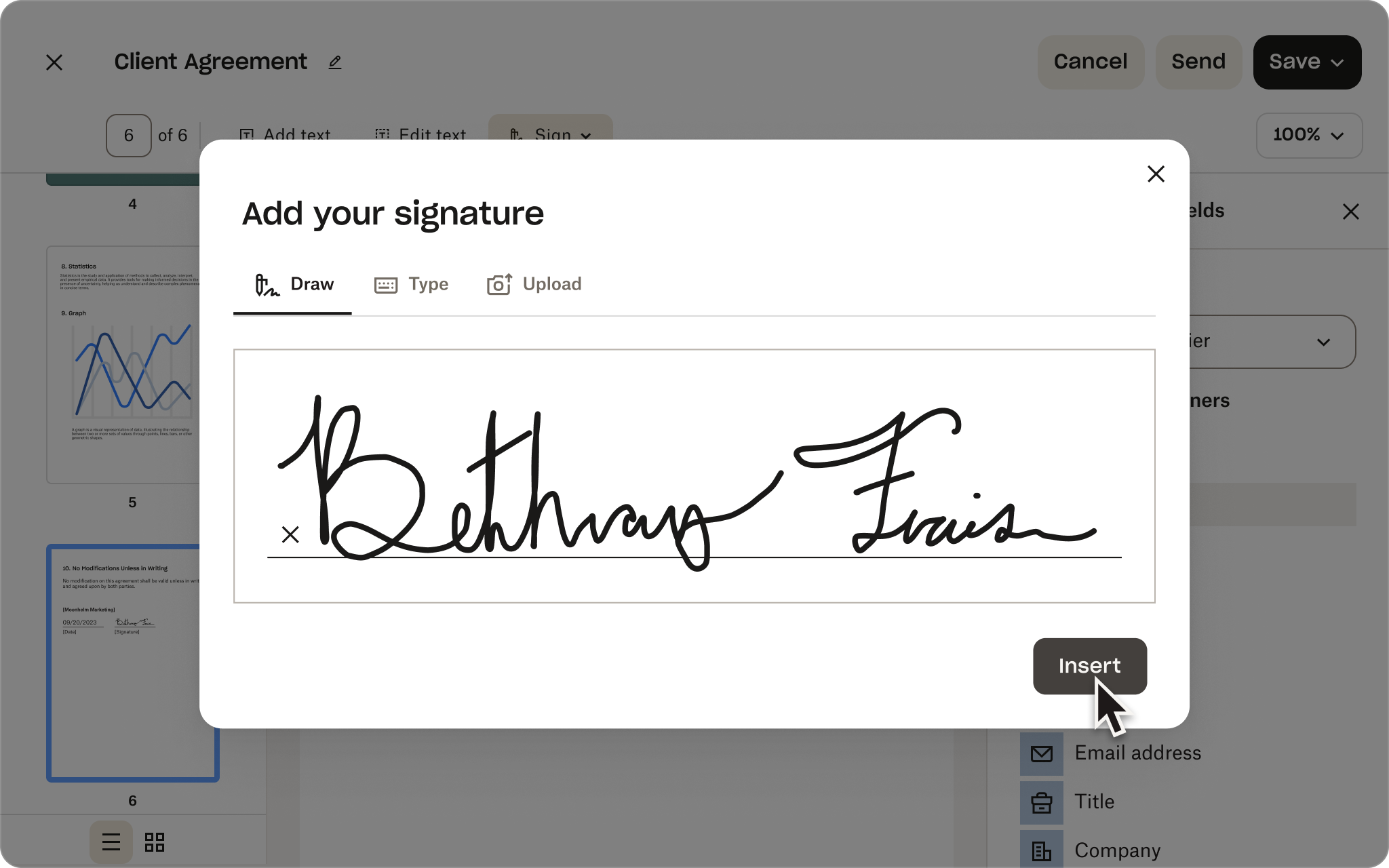 Скриншот Dropbox PDF Editor: sign add your signature ui 2048x1280