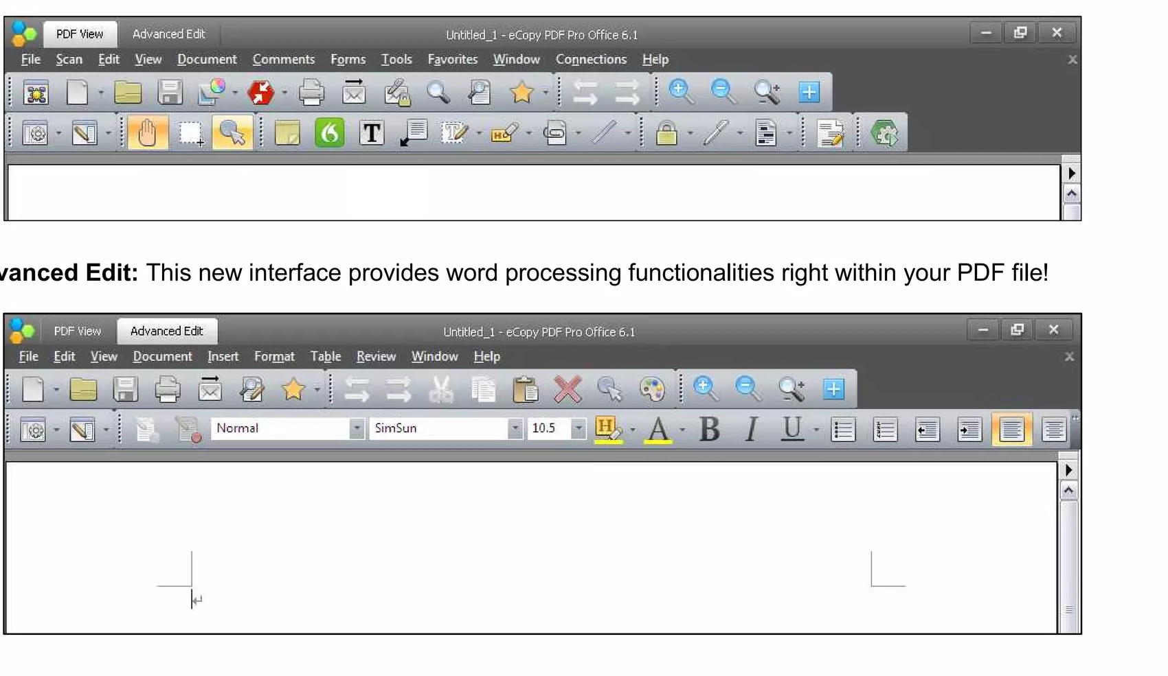 Режимы PDF View и Advanced Edit в eCopy PDF Pro Office 6.1
