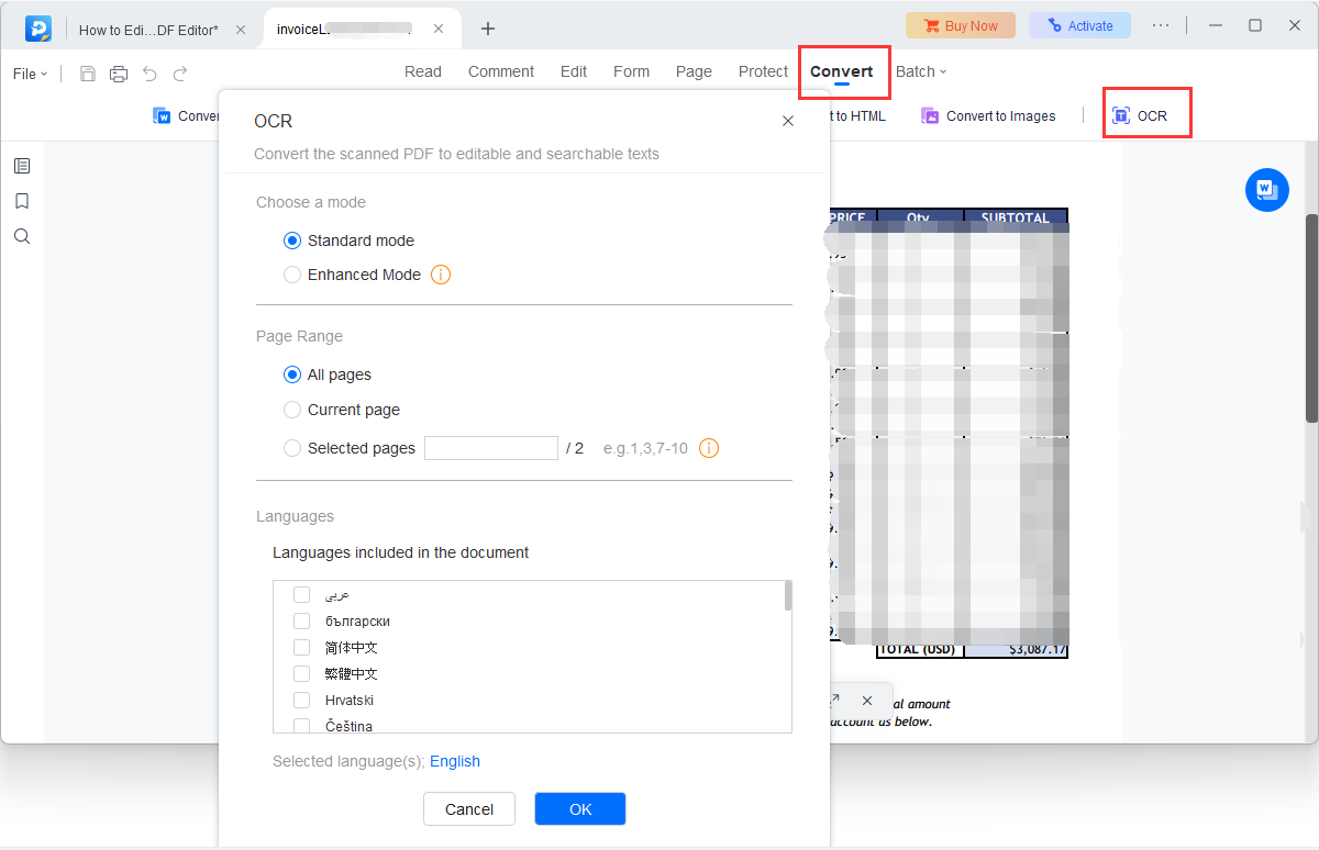 Скриншот EaseUS PDF Editor: 36 EaseUS PDF Editor ocr