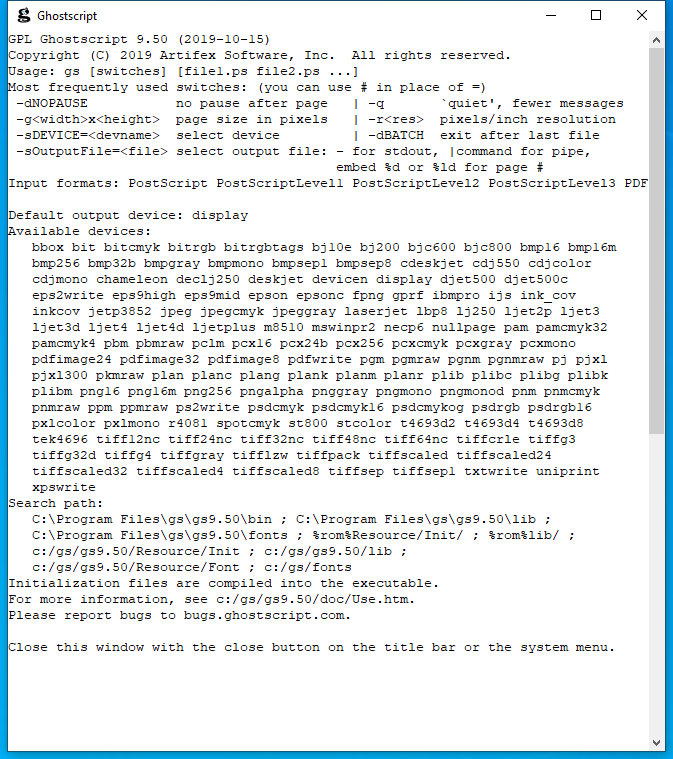 Скриншот Ghostscript: gswin64.exe 22DD8894E258F67B76D2916B97279950 3