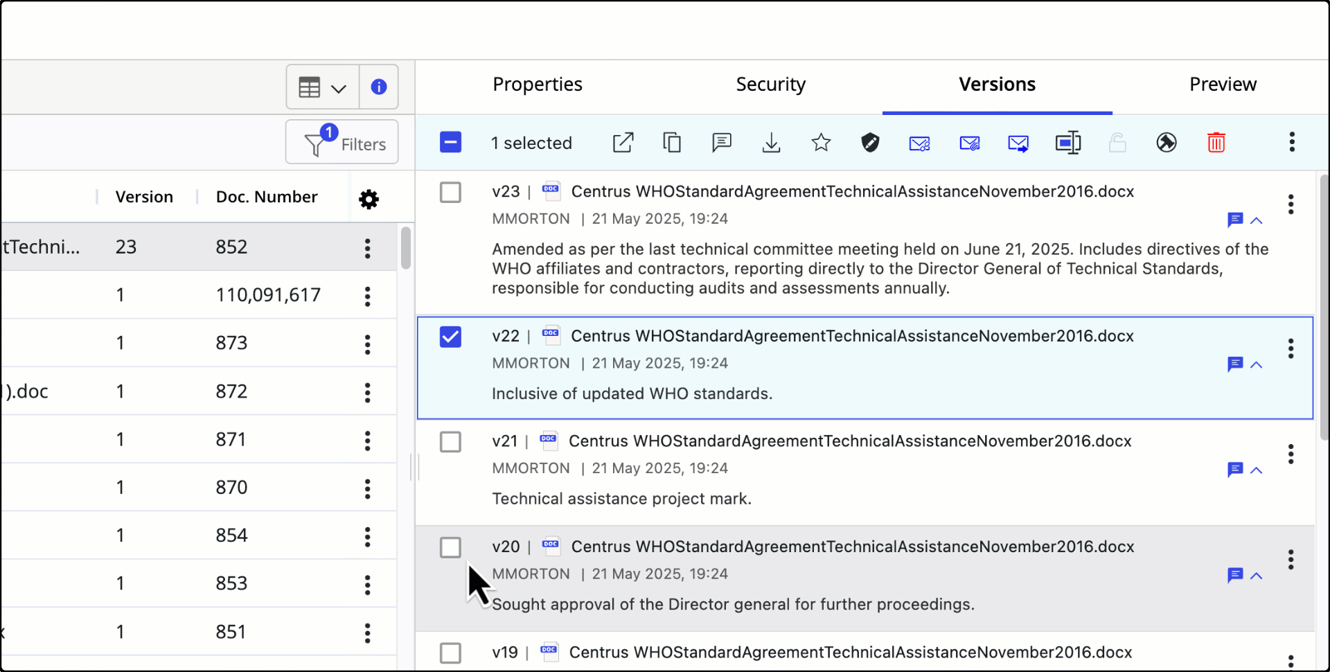 Интерфейс iManage Work