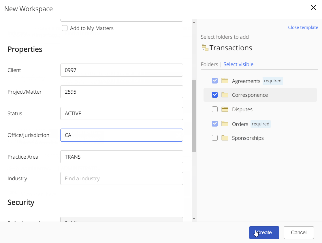 Интерфейс iManage Work