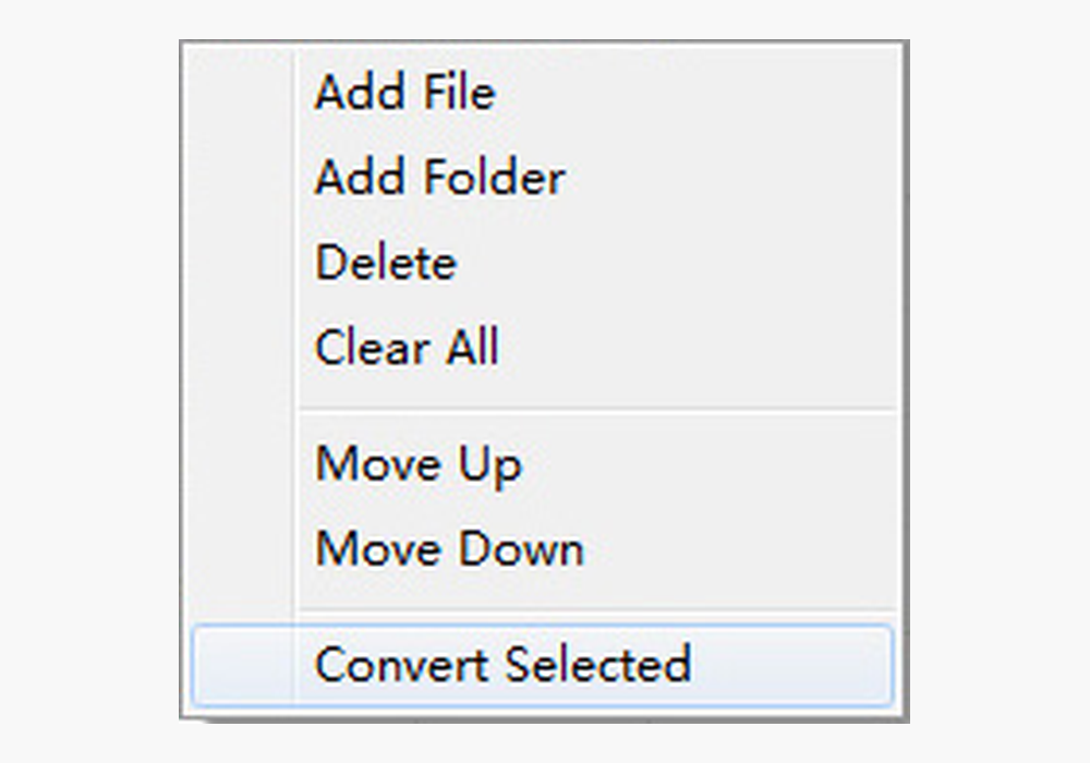 Контекстное меню с командой Convert Selected