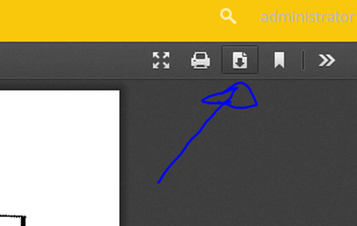 Кнопка загрузки на панели ownCloud PDF Viewer
